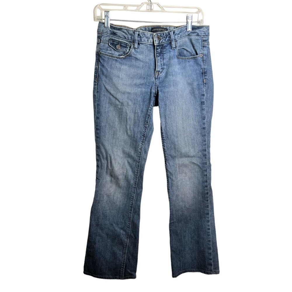 Vintage Women's Banana Republic Boot Cut Blue Denim Jeans, Size 4R